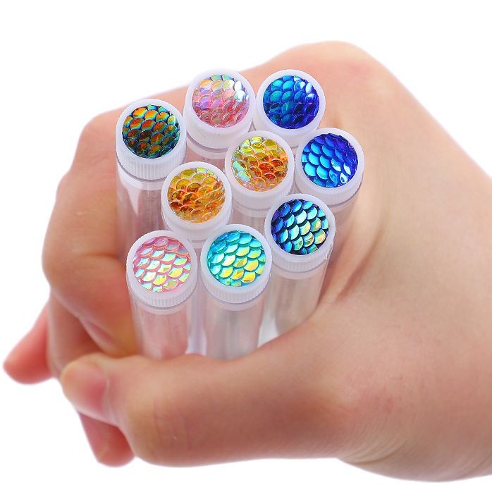 New Cross-Border Product: Diamond-Encrusted Test Tube Eyelash Brush, Individually Packaged, Disposable, Available in Multiple Colors and Styles, with Sparkling Diamonds