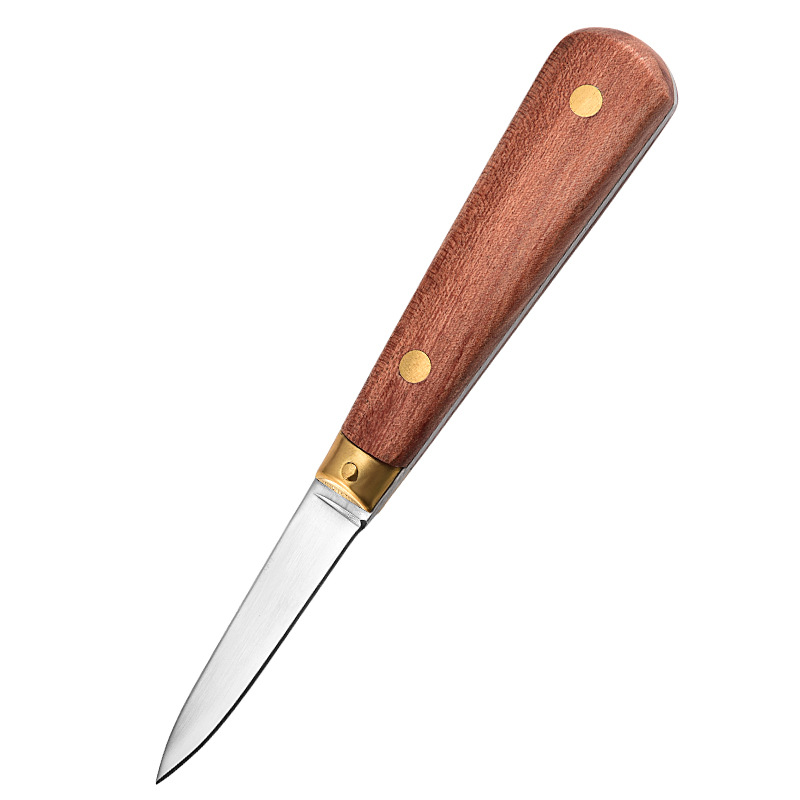 Yangjiang Thickeneded Anti-Cut Stainless Steel Oyster Knife Rosewood Handle Oyster Opening Knife Oyster Knife Scallop Knife Shell Knife Wholesale