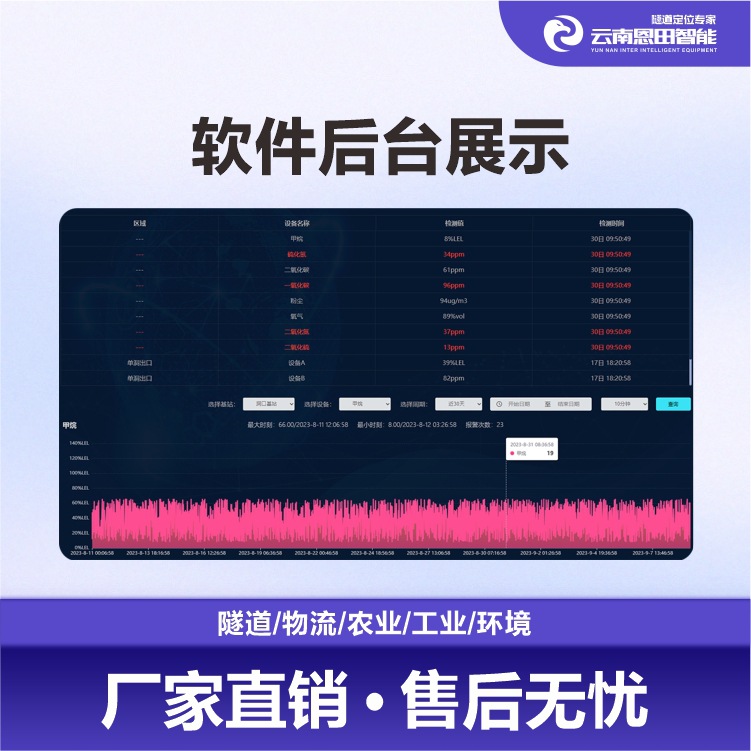 Tunnel Construction All-In-One Harmful Toxic Combustible Gas Detection Carbon Monoxide Oxygen Concentration Detection Alarm