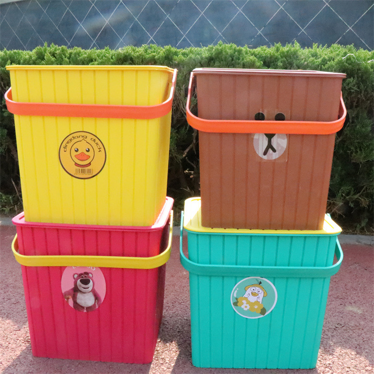 Утолщенное пластиковое переносное ведро для хранения, стул для хранения игрушек, стул с крышкой, ведро для рыбалки