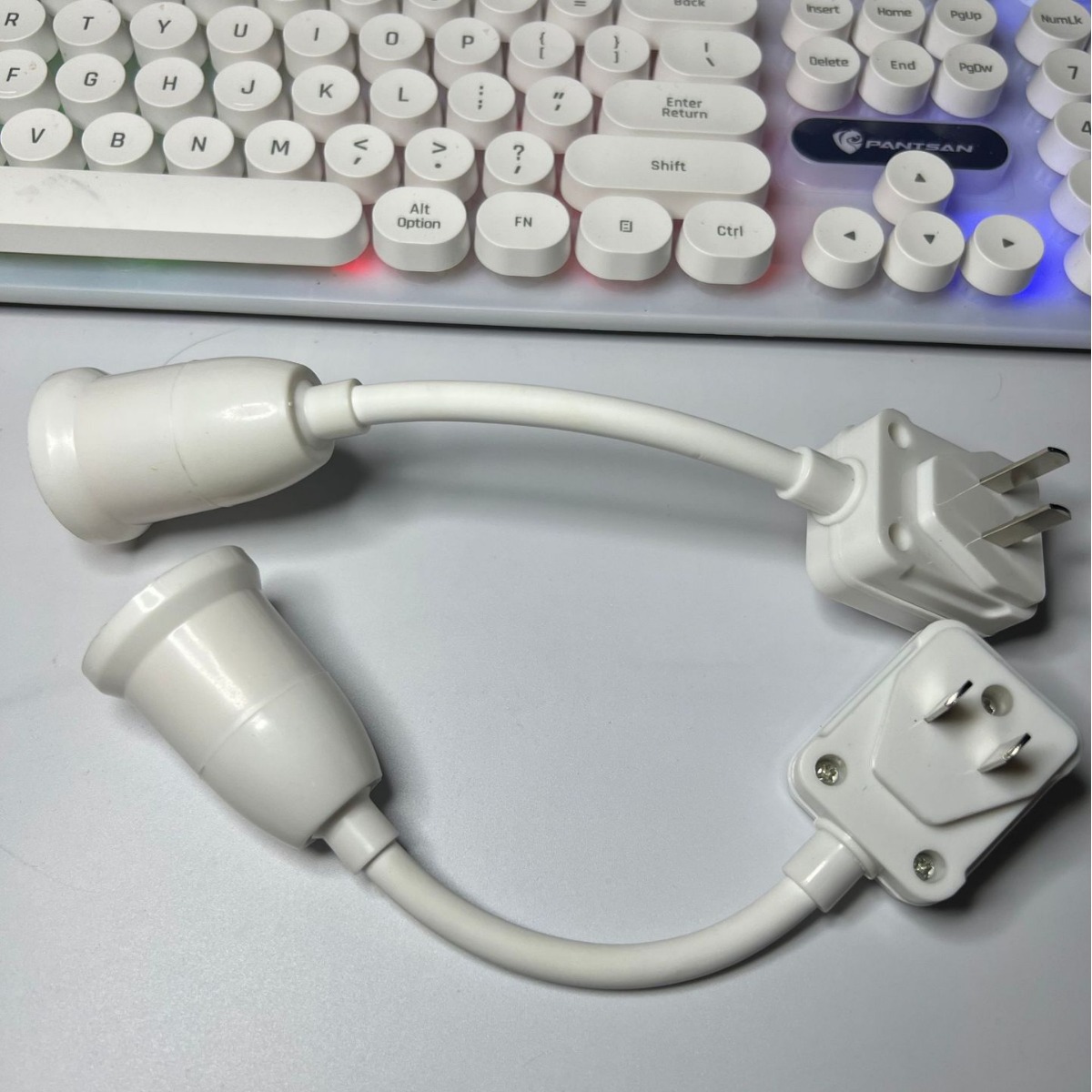 E27 Screw Stainless Steel Coated Hose Universal Lamp Holder Converter with Switch Led Bulb Night Light Wholesale