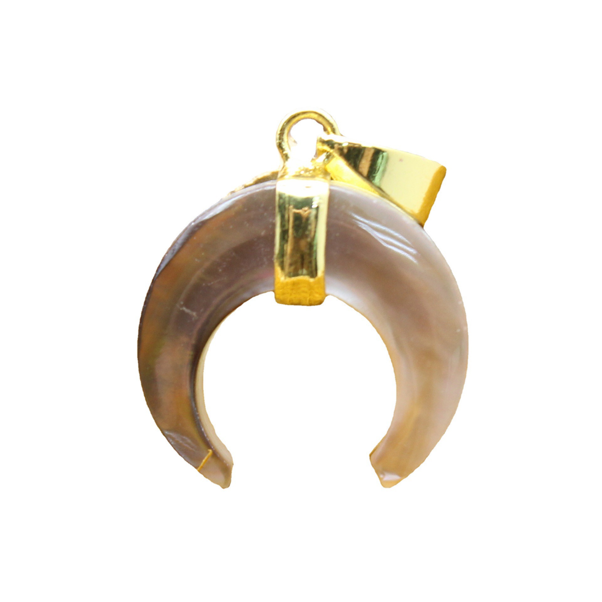 European and American Cross-Border Jewelry Personalized Simple Shell Pendant White Shell Horn Shape Pendant Necklace Jewelry Accessories