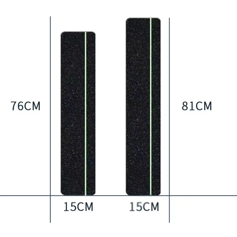 Лента антискользящая 4*32 дюйма, песчаная, клеевая, люминесцентная, матовая, 80 меш, антискользящая лента