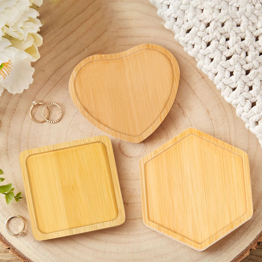 DIY Bamboo Coaster Mosaic Insulated Placemat Primary School Student Dining Table High-End Table Mat Bamboo Wooden Tea Coaster Wholesale