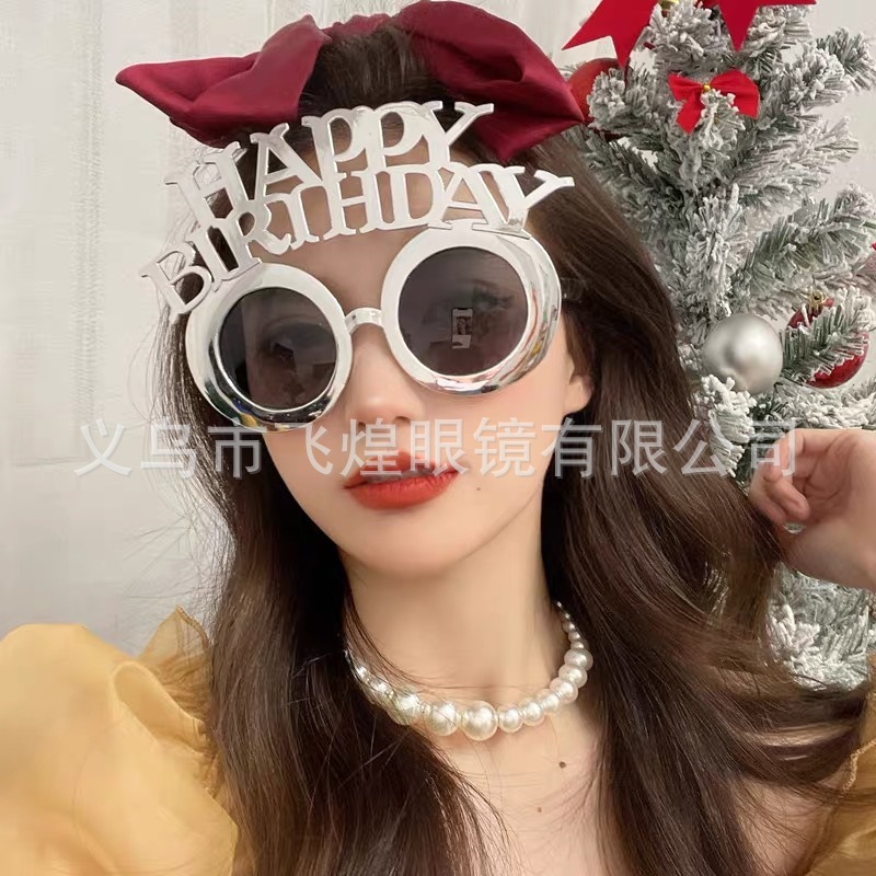 Birthday party Funny Glasses Personality Letter Happy Birthday Happy Birthday Glasses
