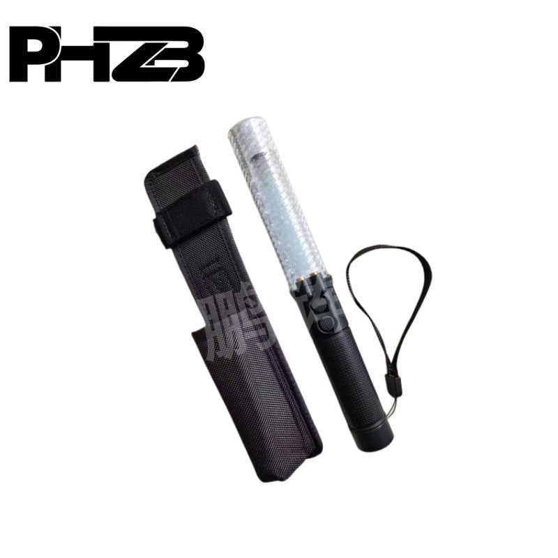 Luminous road traffic baton Rechargeable red and blue flash flashlight laser baton on duty