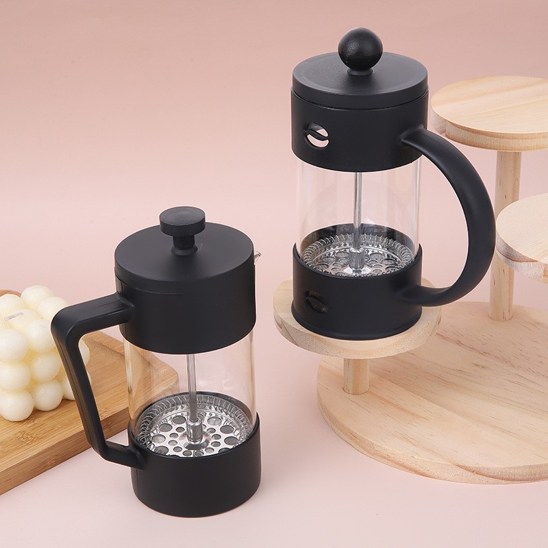 French press high borosilicate glass household French filter press coffee maker tea maker seven-character press