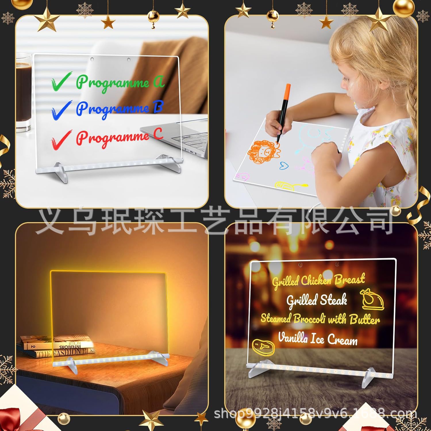 Led Note Board with Colors Cross-Border Popular Fluorescent Led Light Board Luminous Writing Message Board