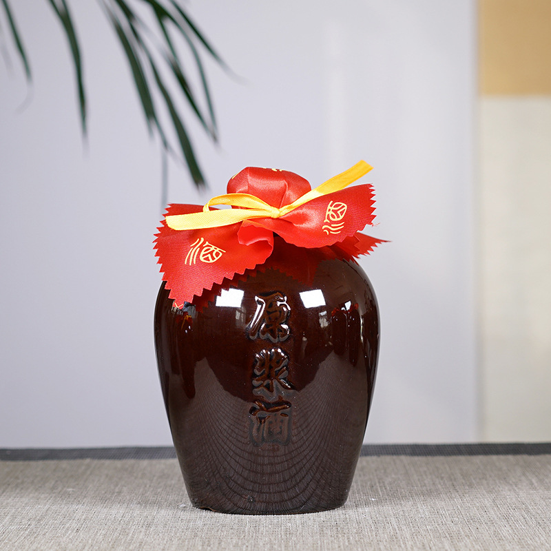 Ceramic wine jars one catty two catties three to five catties empty wine bottles handmade wine bottles puree wine household wine cans manufacturers