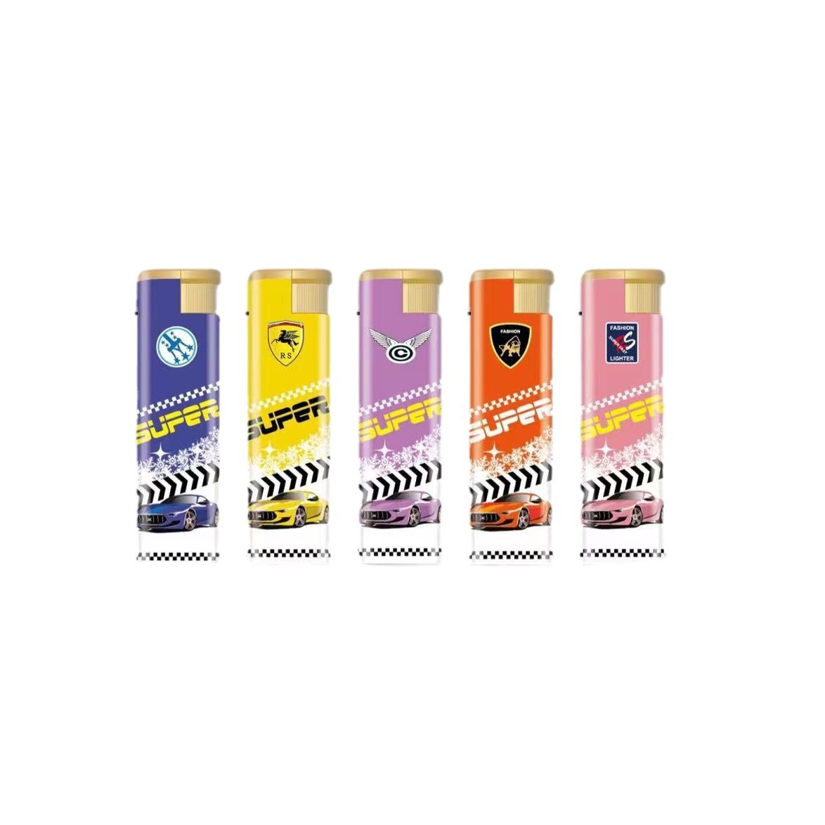 Factory wholesale famous F8 paper straight windproof lighter disposable enlarged widened transparent windproof high-grade