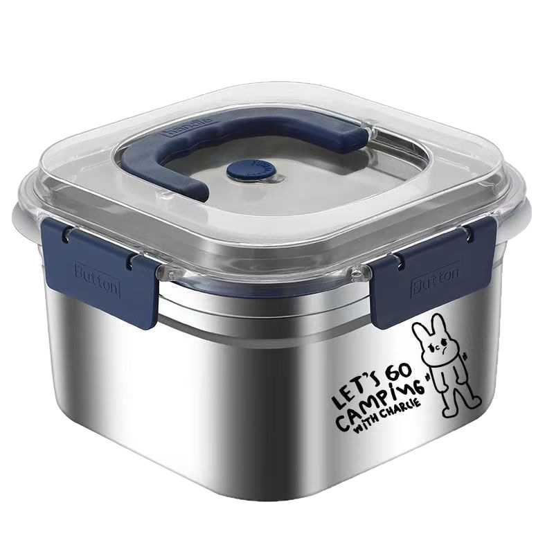 Stainless Steel Food Preservation Box, Sealed Refrigerator Storage Box, Office Worker Lunch Box, Fruit Bento Box with Lid, Picnic Box