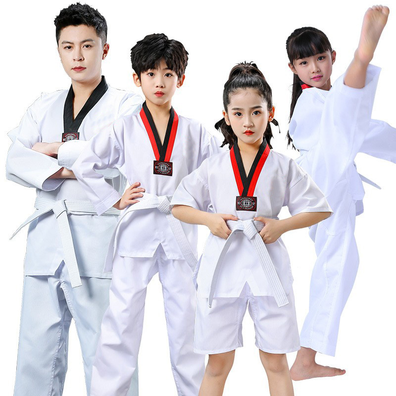 Wholesale Taekwondo Clothing Children's Adult Men's and Women's Taekwondo Clothing Long and Short Sleeve Training Clothing Printable