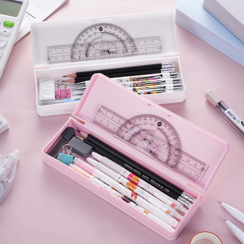 Elementary School student stationery box portable pencil case Boys and Girls Primary and secondary school student stationery storage bag pencil case printed logo