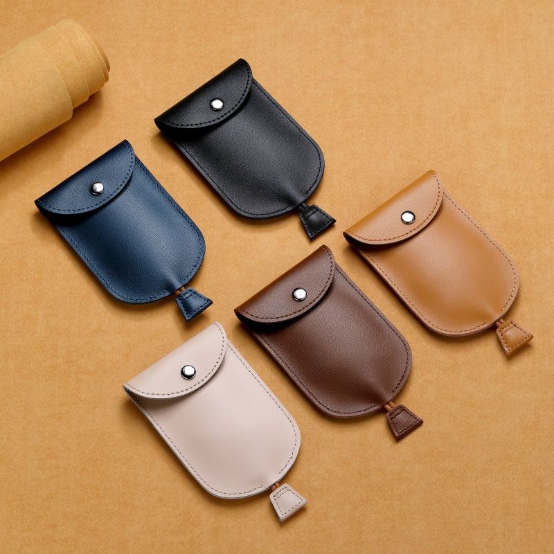 Мягкая кожаная многофункциональная сумка для ключей, женская сумка для ключей с выдвижным механизмом, большая емкость, защитный чехол для ключей электромобиля