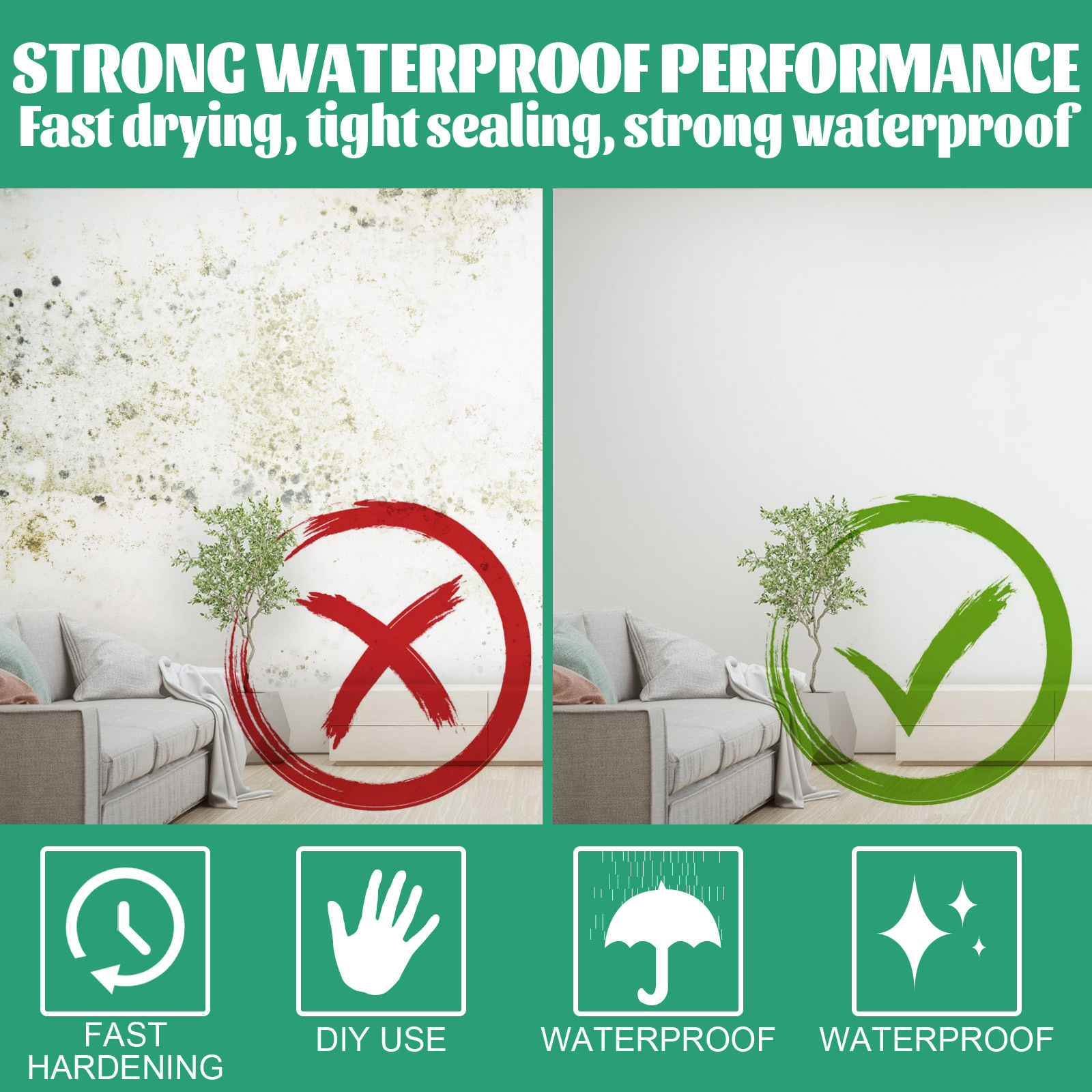 Type C Wall Repair Paste Household Wall Repair Crack Nail Hole Putty Wall Care Waterproof and Mildew-Proof Wall Repair Paste