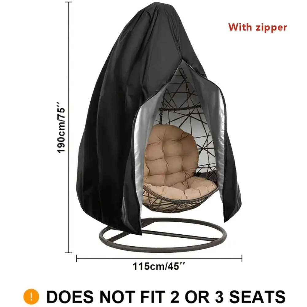 Egg Hanging Chair Cover Egg Shell Dust Cover Garden Outdoor Swing Protective Cover Hanging Chair Bird's Nest Rattan Chair Hanging Basket Cover Bird Cover