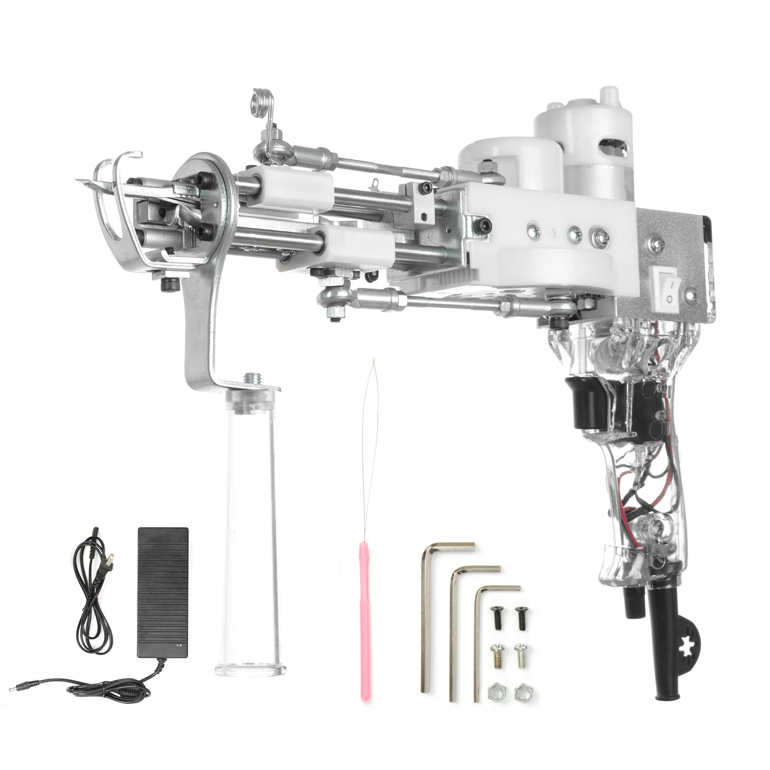 Two-In-One Tufting Gun Tufting Gun Carpet Loom Double Material Silent Gear White Steel Scissors Carpet Electric Gun