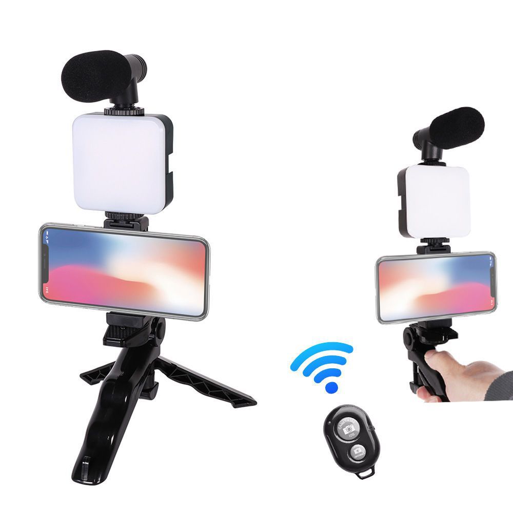 Cross-border mobile phone desktop live broadcast bracket small microphone recording light suit single microphone live broadcast bracket