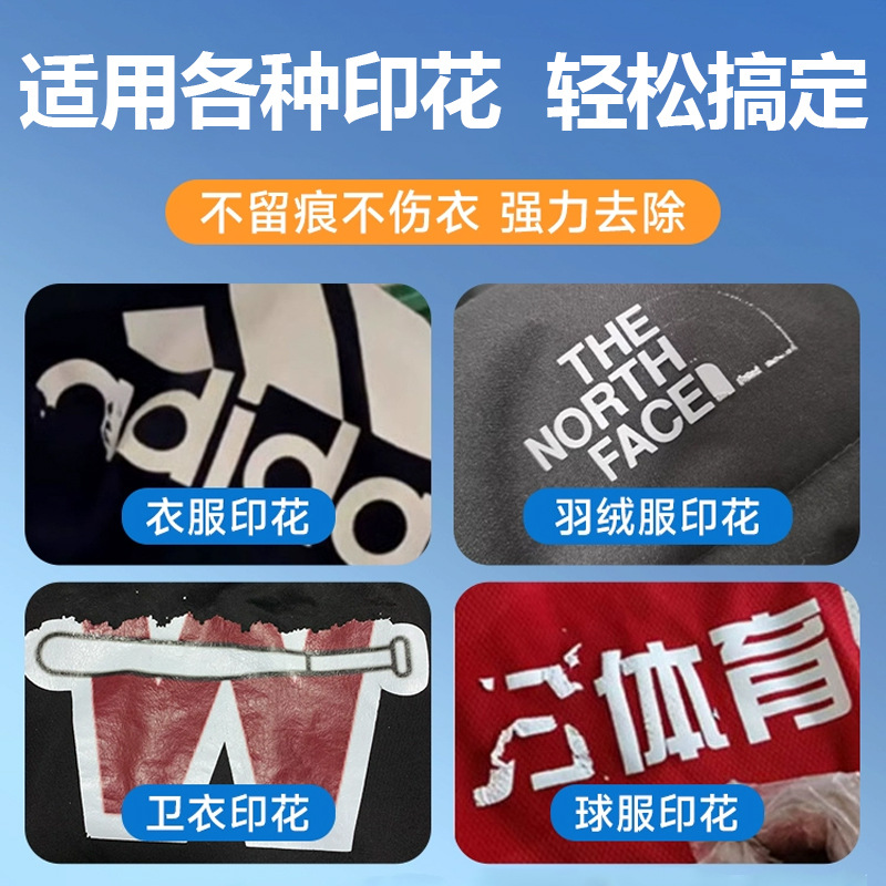 Clothes Printing Remover, Logo Pattern Special Glue Remover, Jersey Number Printing, Label Washing Water, Heat Transfer Cleaning Agent
