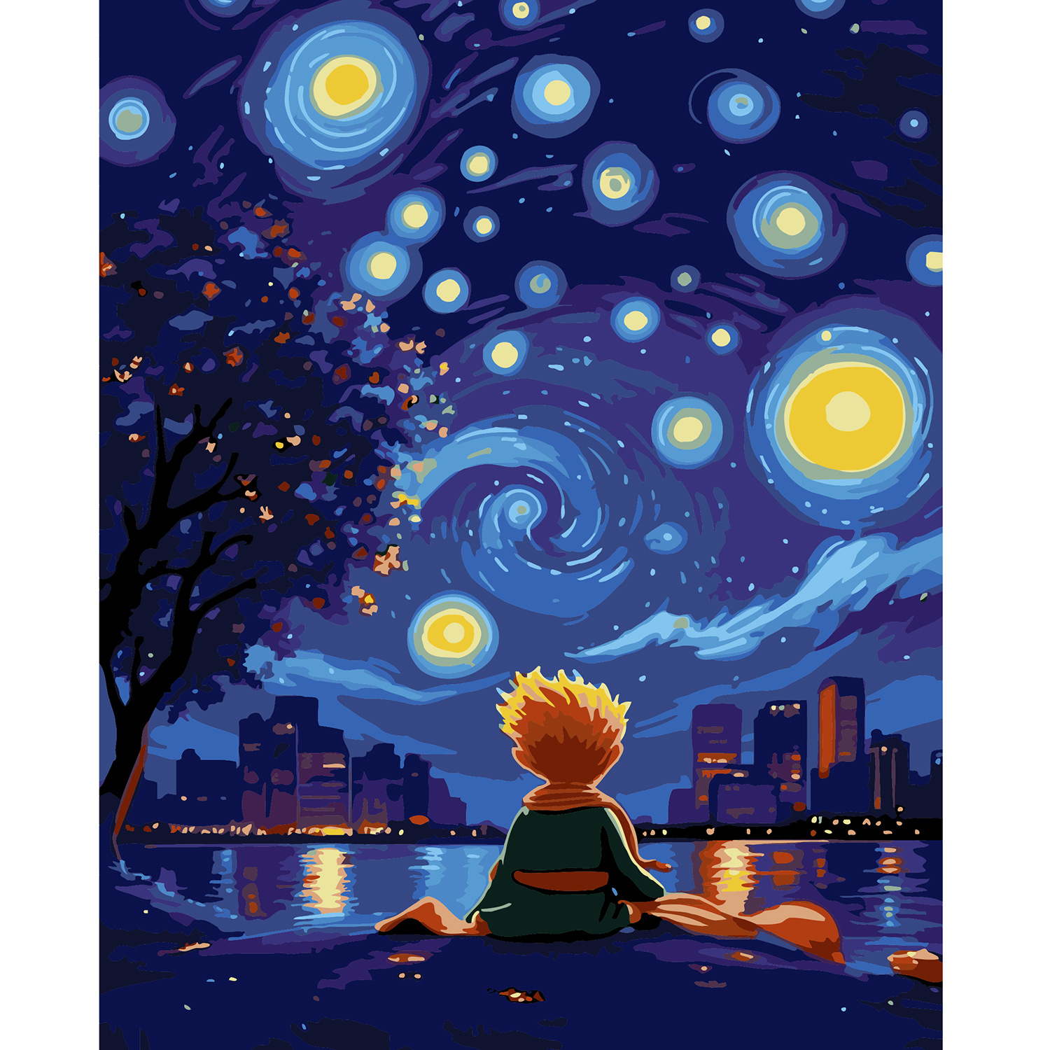 Digital Oil Painting DIY Custom-Made with Private Photos and Pictures, Amazon Foreign Trade Hot-Selling Landscape Oil Painting Dropshipping