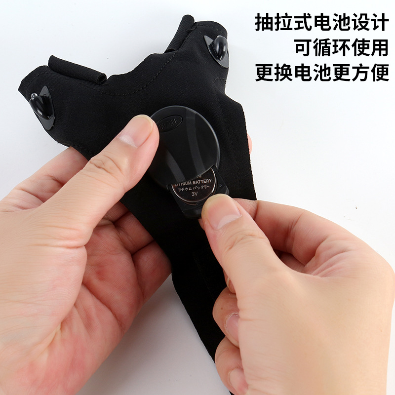 Led Flashlight Luminous Fishing Gloves Breathable Outdoor Lighting Luminous Gloves Night Fishing Finger Light Gloves