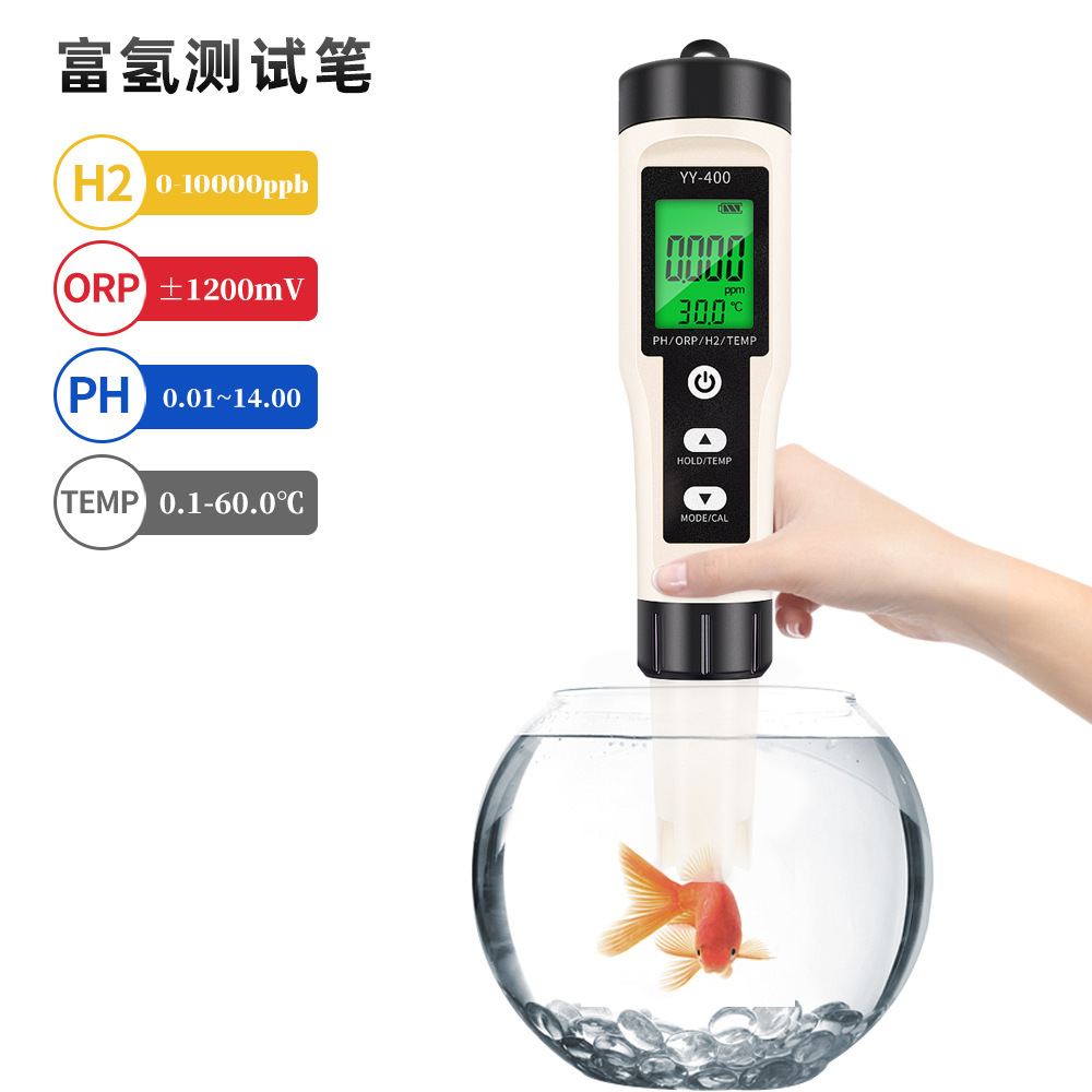 Four-in-one hydrogen-rich water quality test pen ph meter tester acidity meter tester ORP/TEMP instrument
