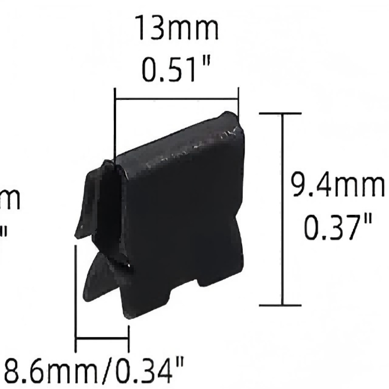 Universal Fender Stamping Fasteners U-Shaped Manganese Steel Metal Seat, Central Control Instrument Panel Fixing Buckle