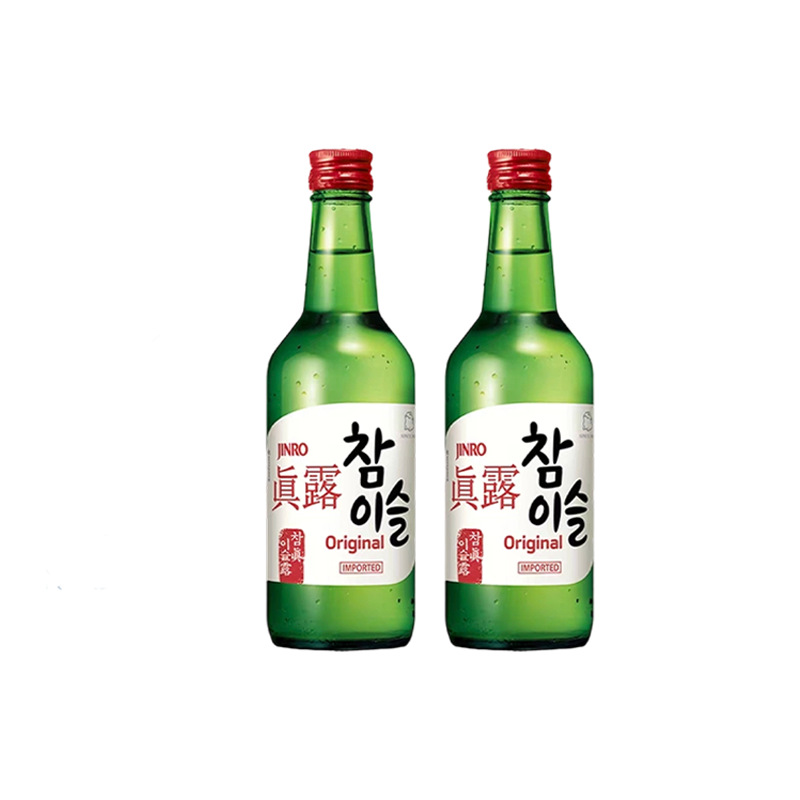 Korean Imported Soju Jinro Bamboo Charcoal Wine Original Flavor Soju 20.1 Degrees Low-Alcohol Liquor for Women with a Light Fragrance