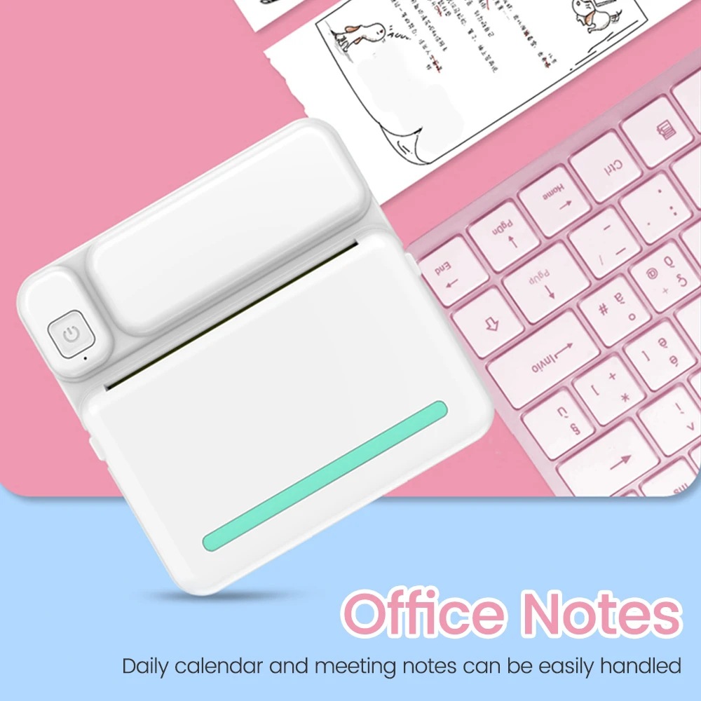 Cross-Border Hot Selling Portable Mini Printer for Home Use That Can Be Connected to Mobile Phone Bluetooth Smart Inkless Label Printer