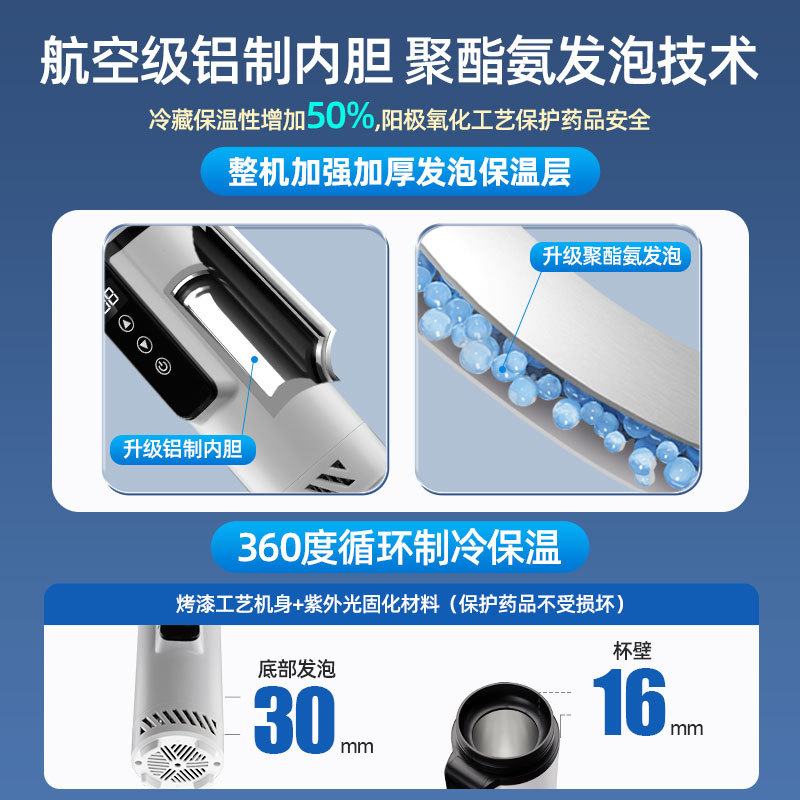 Free Shipping Insulin Refrigerated Cup Portable Rechargeable Car Home Small Medicine Refrigerator Portable Refrigeration