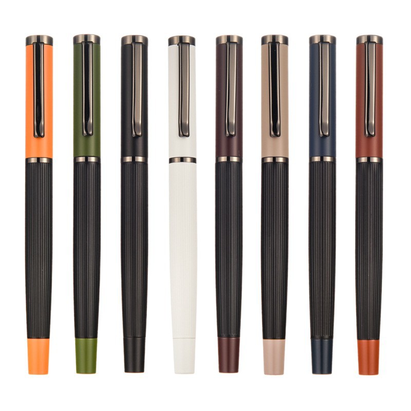 Wholesale Morandi color metal signature pen business meeting gift pen advertising pen ball pen can process logo