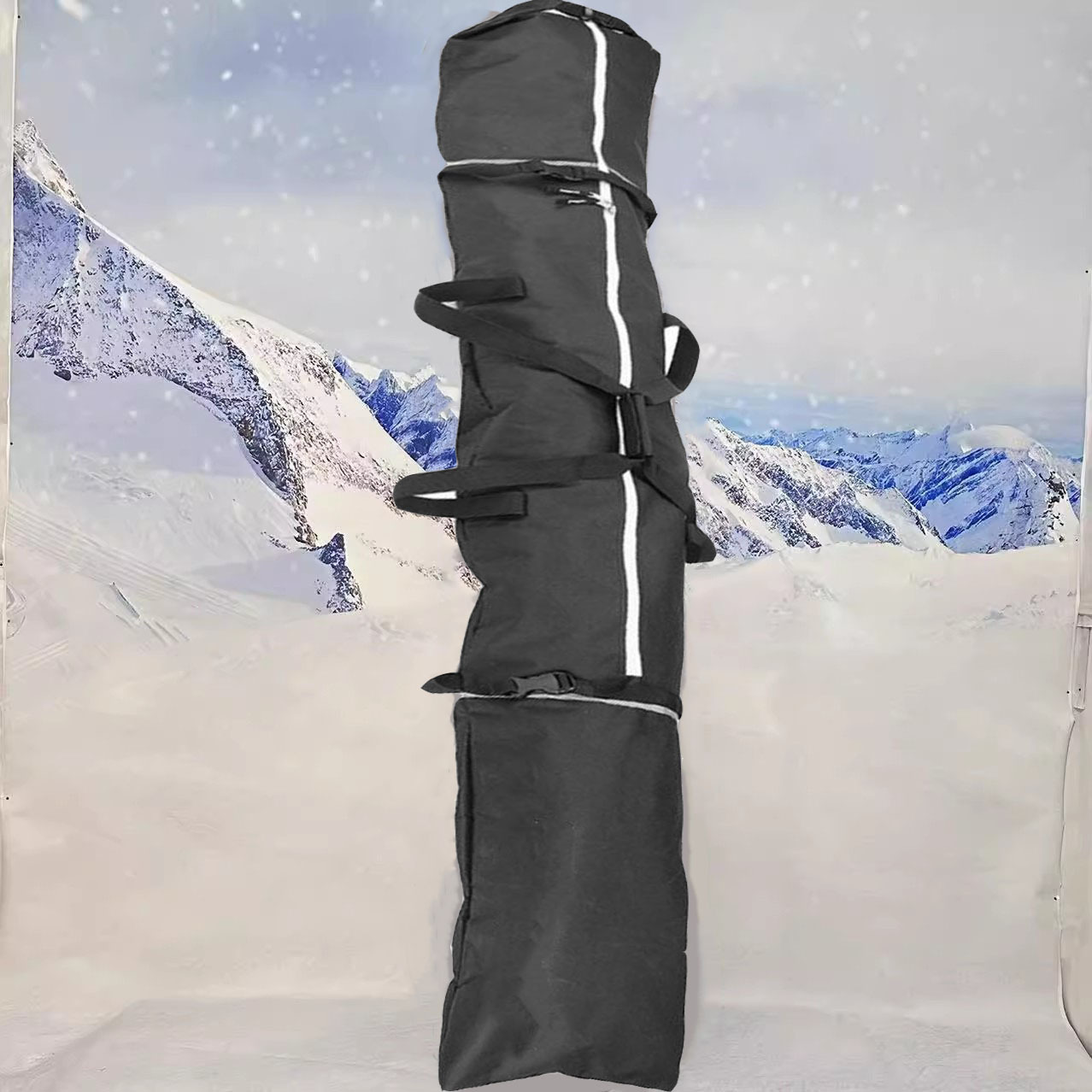 Популярная утолщенная складная лыжная сумка без белых пятен для одного и двух лыж с возможностью вышивки логотипа, водонепроницаемая