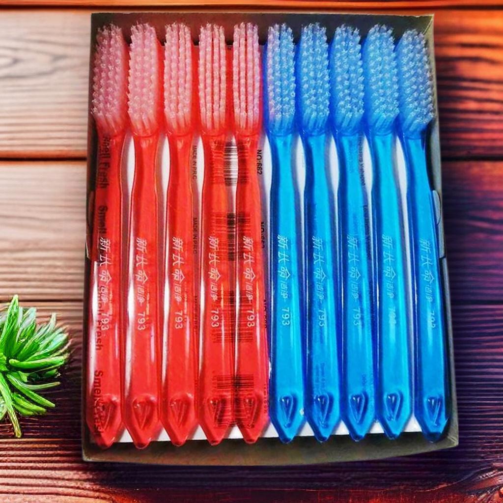 Зубная щетка Shanghai новая долгоживущая чистая брендовая 793 с очень большой головкой супер щетиной широкий вариант ореховая Wenwan Diamond