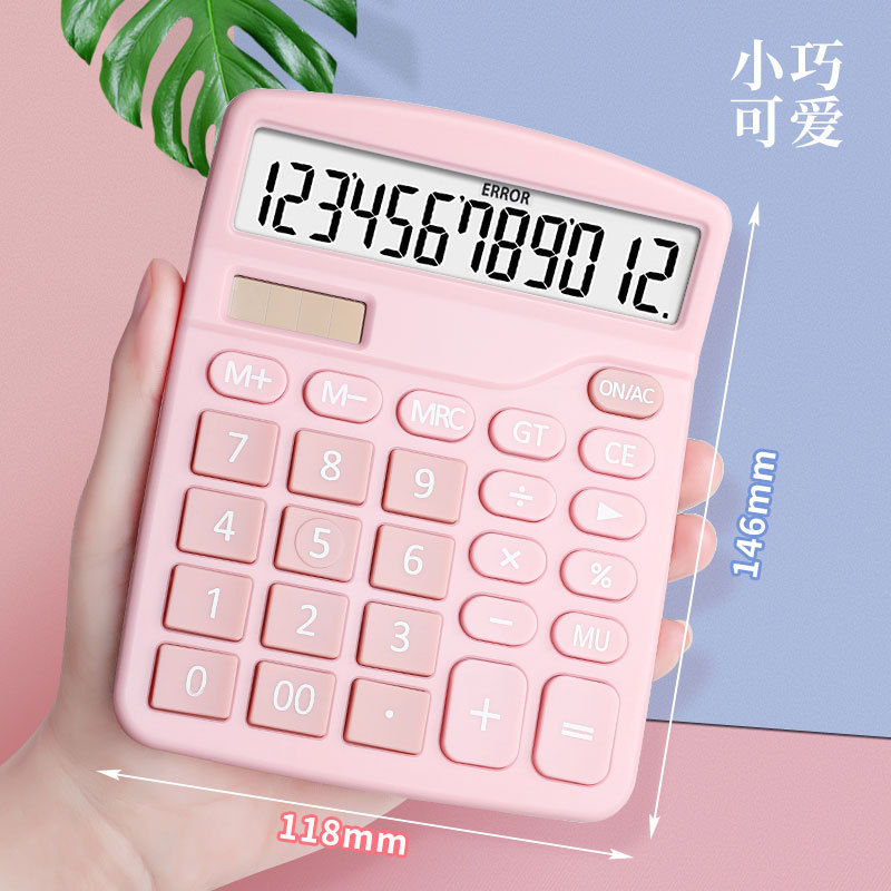 837 calculator 12 solar dual power student Color Calculator Office procurement wholesale computer