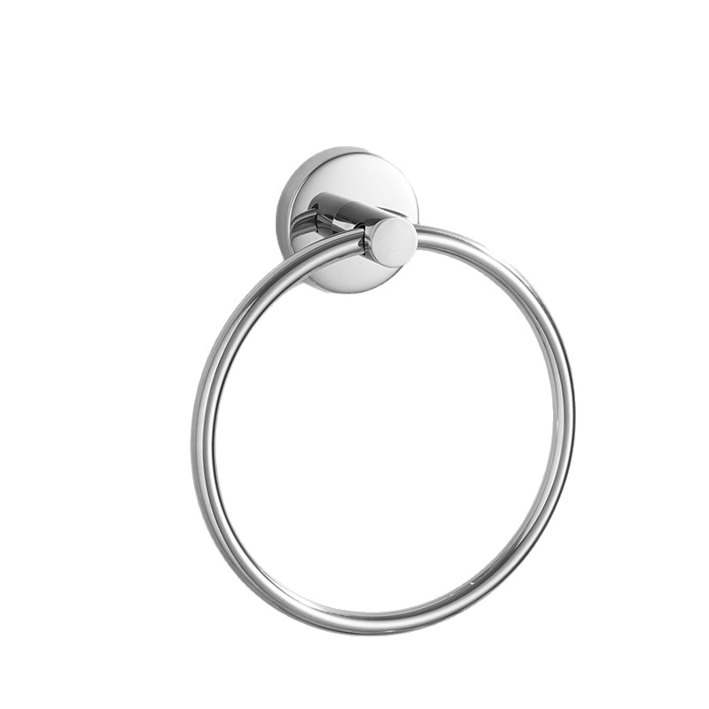 Minimalist American-Style Towel Ring Towel Bar Bathroom Toilet No-Drill Stainless Steel Oval Towel Rack Hanging Ring