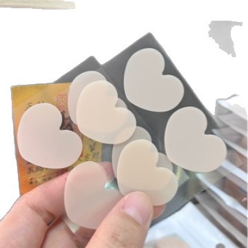 Invisible Ear Stickers with Skin-Colored Heart Design, Strong Support, High Adhesion, Windproof, Painless, Makes Face Look Smaller