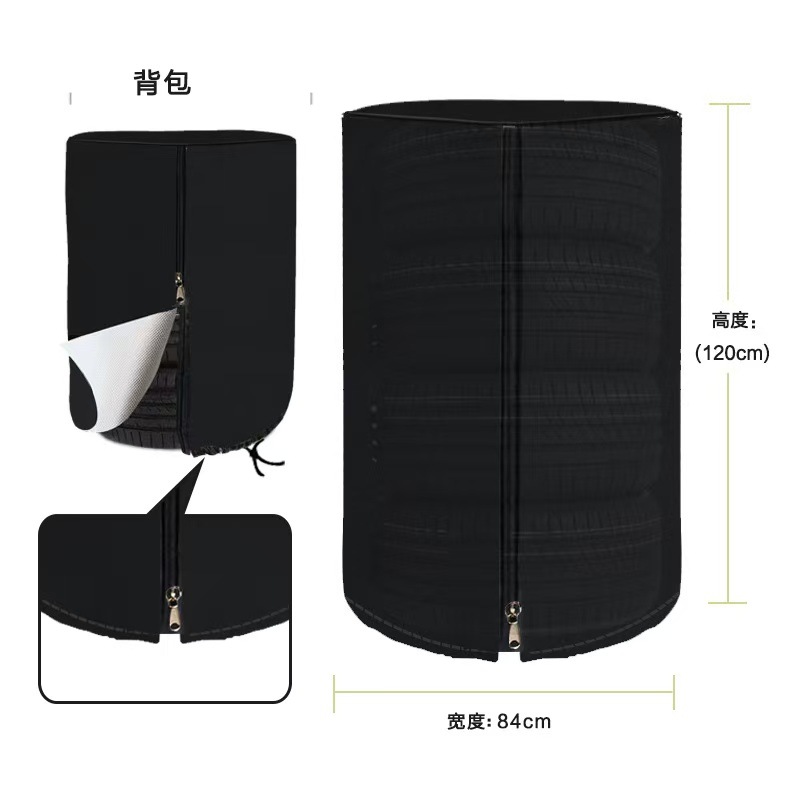 Cross-border processing of automobile tire cover Oxford cloth tire storage cover 4 wheel tire rain and dust cover