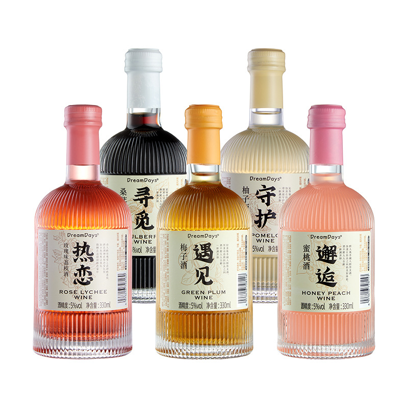 [Drop Shipping] Dairy Fruit, Tipsy Fruit Wine for Women, Sweet Wine, Plum Grapefruit, Peach and Mulberry Wine as a Souvenir