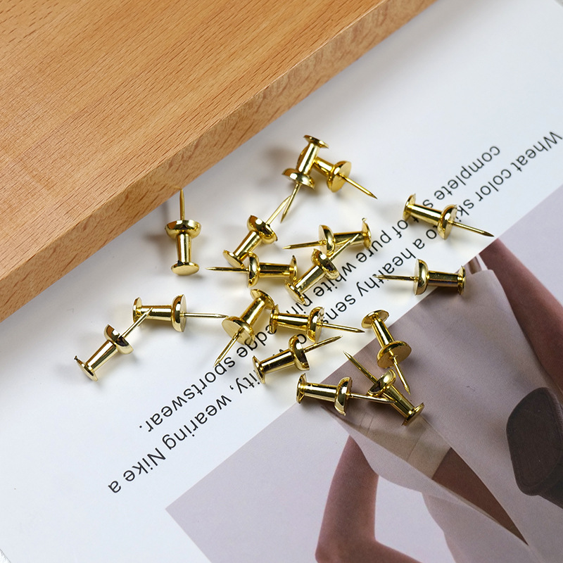 Factory direct boxed plated gold I-nail Amazon photo wall I-nail color nail push pin