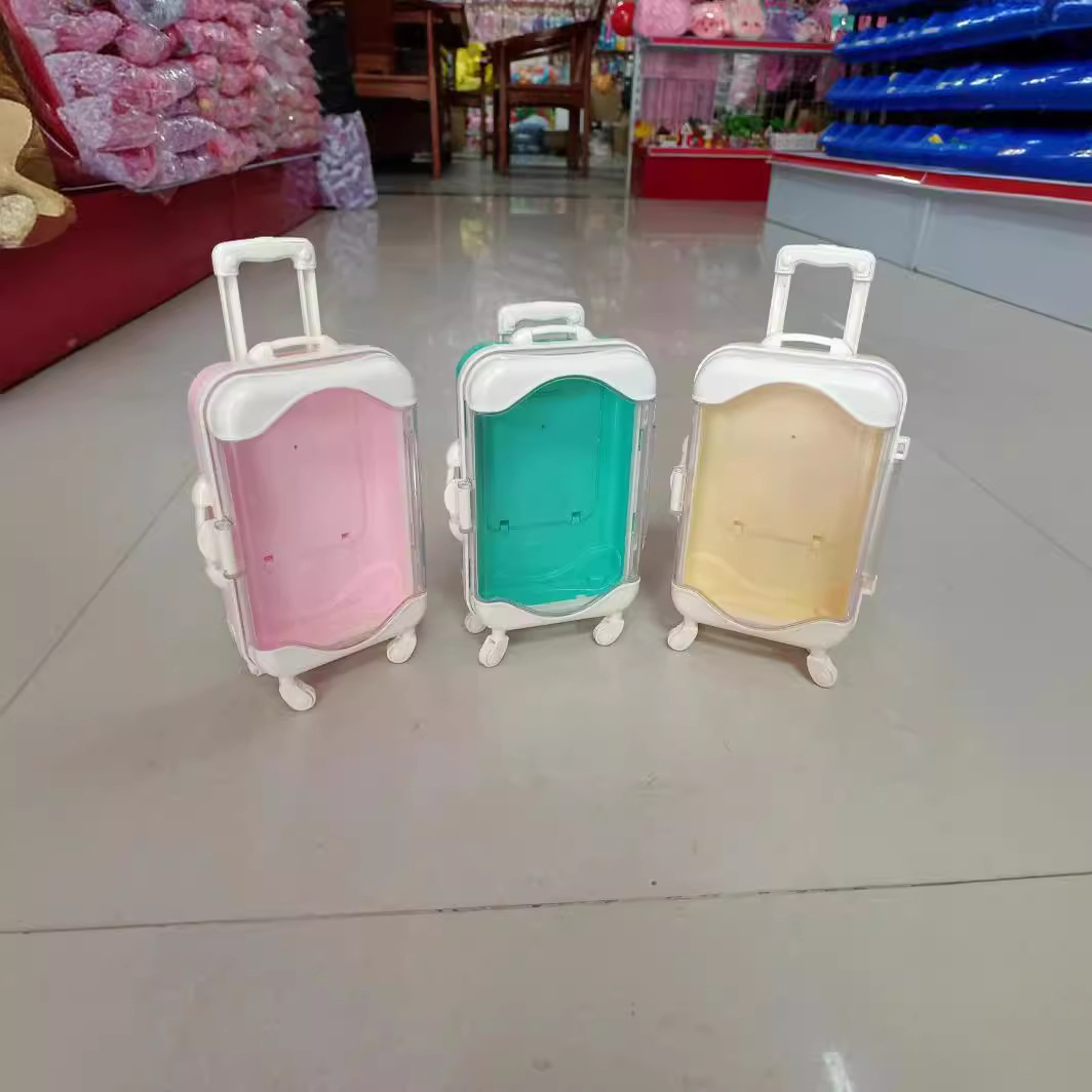 Simulation Mini Trolley Suitcase Toy Children's Educational Play House Universal Wheel Storage Box Wholesale Factory Direct Supply