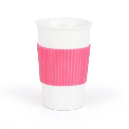Manufacturer Customized Anti-Slip Insulated Silicone Cup Sleeve 12oz Cup Promotional Gift Silicone Cup Sleeve
