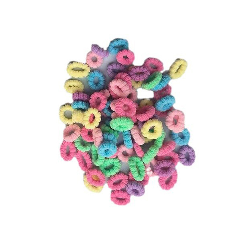 [Cross-Border Hot Sale] Colorful Small Rubber Band Girls Candy Color Hair Rope Seamless Kidsren's Hair Rope Hair Tie Wholesale