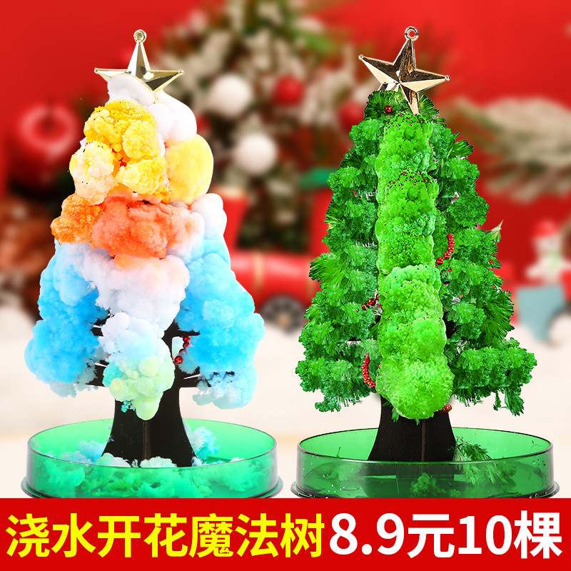Paper Tree Magic Christmas Tree Blossoms DIY Magical Watering Growth Crystal Christmas Kidsren's Gift Handmade Toys
