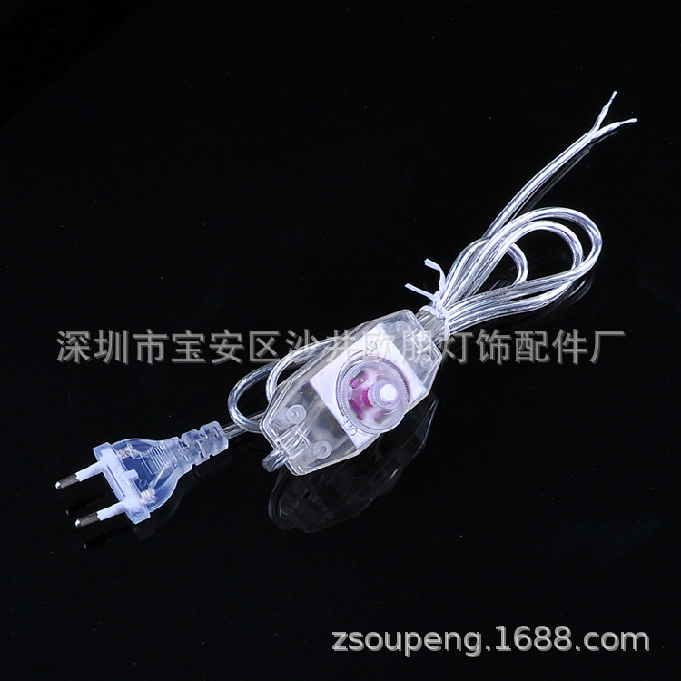 European Plug Dimmer Switch Line Dimmerable Switch Plug Power Cord Fine Adjustment Speed Switch Wire