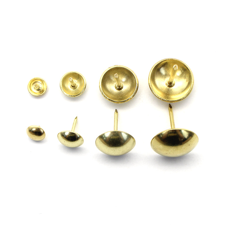 Golden Round Head Bubble Nail Copper Nail Iron Nail Furniture Sofa Decoration Accessories Hardware Drum Nail Small Cap Nail Brass Bubble Nail