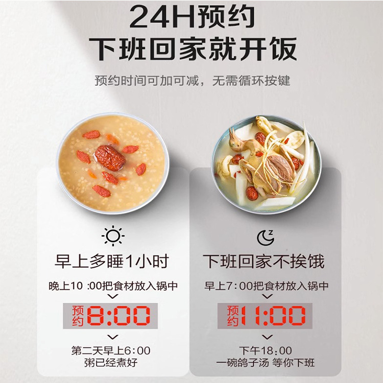 Xianke multi-functional 5L square cooker rice cooker scheduled heating large capacity gift sale household rice cooker