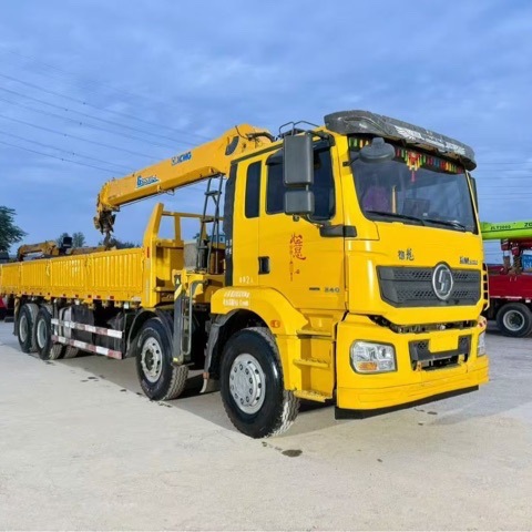 Cross-Border Export of Delong's New M3000 Rear Eight-Wheel Sany 12-Ton Truck Crane Can Be Equipped with 14-Ton and 16-Ton Cranes for Lifting