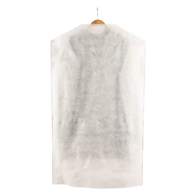 Heat-Pressed Non-Woven Fabric Clothing Dust Cover, Hanging Garment Cover, Disposable Wardrobe Storage Transparent Suit Waterproof Dustproof Bag
