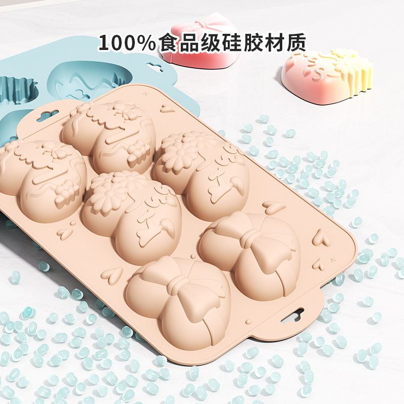 New Love Bow Valentine's Day Baking Chocolate Silicone Mold Food Grade Easy Release Mousse Mold