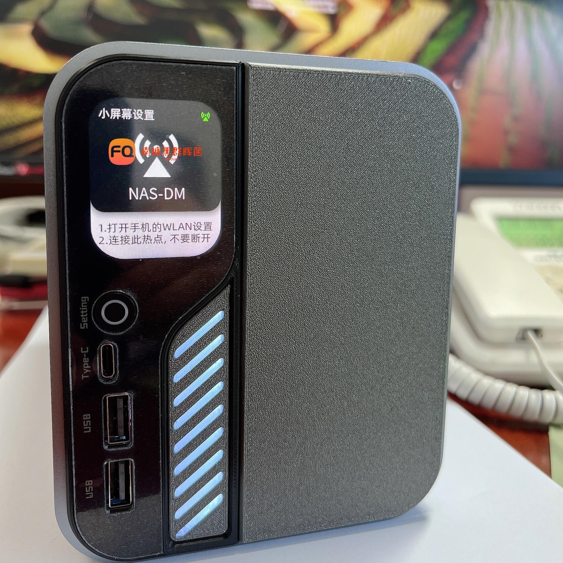 Корпус NAS из алюминиевого сплава, поддерживает 2 диска 3.5 дюйма, Feiniu Synology M.2 мини-корпус